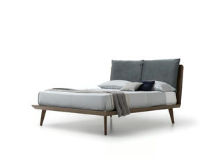 TALAK - Wooden double bed with cushions - Bed frame by Santalucia Mobili