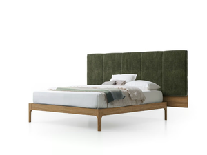 ZEFIRO - Wooden sectional bed with upholstered headboard - Sofa by Santalucia Mobili