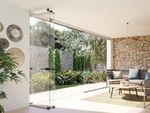 AZUR - Sliding aluminium glass facade - Finishes accessories by Saxun