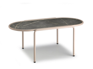 DRESS_CODE - Oval painted metal coffee and HPL table - Table by SCAB DESIGN