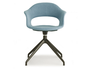 LADY B POP - Trestle-based fabric chair with armrests - Chair by SCAB DESIGN