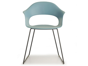 LADY B - Sled base technopolymer chair with armrests - Chair by SCAB DESIGN