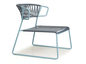 LISA LOUNGE CLUB - Sled base steel and PVC garden armchair - Armchair by SCAB DESIGN