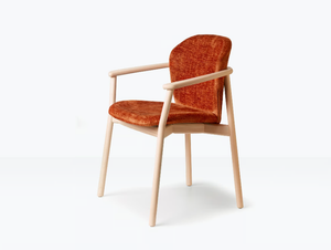 NATURAL FINN - Upholstered fabric chair with armrests - Chair by SCAB DESIGN