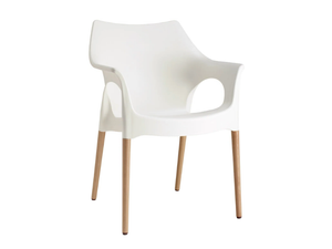 NATURAL OLA - Stackable technopolymer chair with armrests - Chair by SCAB DESIGN