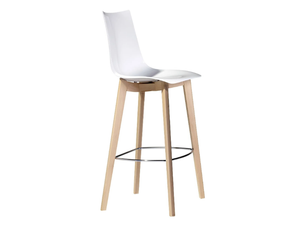 NATURAL ZEBRA ANTISHOCK - High polycarbonate stool - Stool by SCAB DESIGN