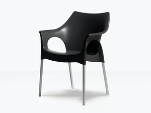 OLA - Stackable ergonomic technopolymer chair with armrests - Chair by SCAB DESIGN