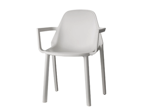 PIÙ - Stackable technopolymer chair with armrests - Chair by SCAB DESIGN