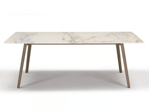 SQUID M - Rectangular die cast aluminium and marble table - Table by SCAB DESIGN