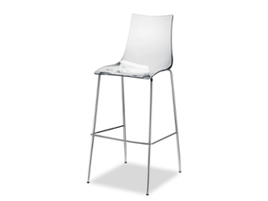 ZEBRA ANTISHOCK - High polycarbonate stool - Stool by SCAB DESIGN
