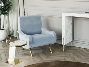 LADY - Upholstered velvet armchair with armrests - Armchair by Scandal