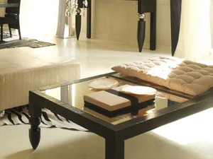 SI ACCOMODI - Rectangular wood and glass coffee table - Coffee table by Scandal
