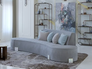 SILHOUETTE - Curved velvet sofa - Sofa by Scandal