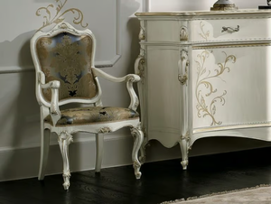 35TH ANNIVERSARY SE 109/A - Upholstered open back wooden chair with armrests - Chair by SCAPPINI & C
