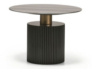 MID N10-G - Side table with digital printed glass top - Coffee table by SCAPPINI & C