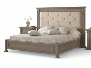TIMELESS 2670-GL/GLS - Wooden double bed with tufted headboard - Bed frame by SCAPPINI & C