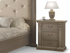 TIMELESS 2672 - Rectangular wooden bedside table with drawers - Side table by SCAPPINI & C