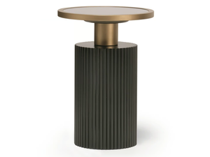 UP N12 - Round wood and glass high side table - Coffee table by SCAPPINI & C