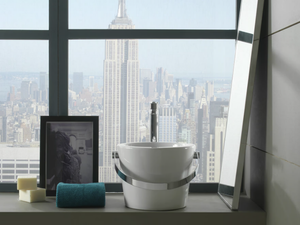 BUCKET - Countertop round ceramic washbasin - Washbasin by Scarabeo Ceramiche
