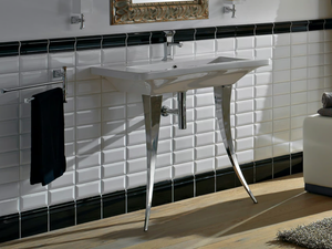 BUTTERFLY - Rectangular ceramic washbasin - Washbasin by Scarabeo Ceramiche