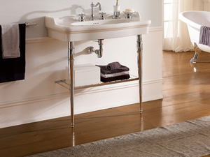 CASTELLANA - Console single ceramic washbasin - Washbasin by Scarabeo Ceramiche