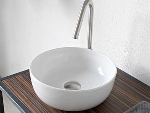 GLAM - Countertop round ceramic washbasin - Washbasin by Scarabeo Ceramiche