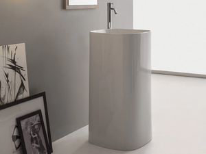 MOON - Freestanding ceramic washbasin - Washbasin by Scarabeo Ceramiche