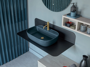 PLANA - Plate washbasin countertop - Washbasin by Scarabeo Ceramiche