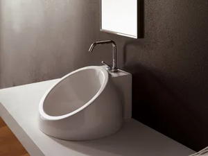 PLANET - Inset ceramic washbasin - Washbasin by Scarabeo Ceramiche