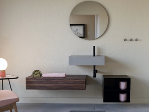 SOLID - Bathroom wall shelf - Cabinet by Scarabeo Ceramiche