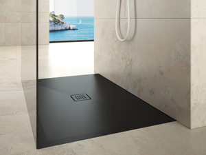 STEP - Flush fitting rectangular ceramic shower tray - Shower tray by Scarabeo Ceramiche