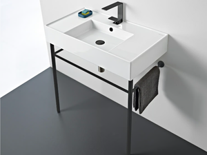 TEOREMA 2.0 - Console ceramic washbasin - Washbasin by Scarabeo Ceramiche