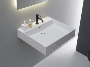 TEOREMA 2.0 PLUS - Wall-mounted single ceramic washbasin - Washbasin by Scarabeo Ceramiche