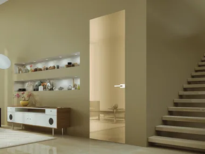 HINGED MIRR - Hinged flush-fitting glass door - Door by Scrigno