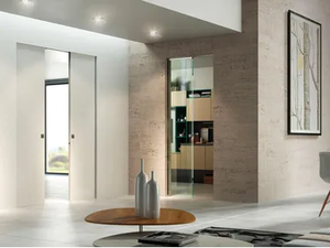 LACQUERED FLUSH WALL SLIDING DOOR - Flush-fitting wooden door - Door by Scrigno