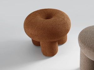 OLLIE - Round fabric pouf - Pouf by Secolo