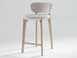 RICHMOND - High fabric stool with footrest - Stool by Secolo