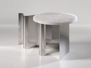 SKETCH - Round metal coffee table - Coffee table by Secolo