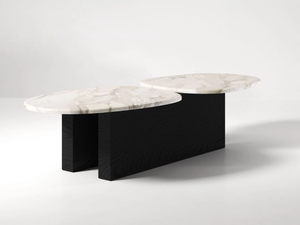 TARAS - Low marble coffee table for living room - Coffee table by Secolo