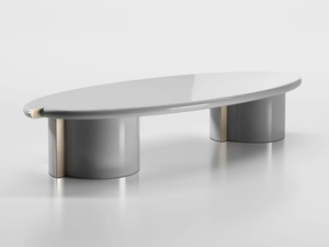 TAYMA - Oval low wooden coffee table - Coffee table by Secolo