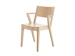 FLY - Stackable wooden chair with armrests - Chair by Sedex