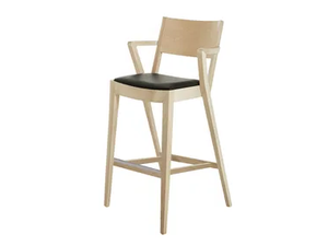 FLY - Wooden barstool with integrated cushion - Accessories by Sedex