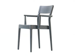 JUNE - Stackable wooden chair with armrests - Chair by Sedex