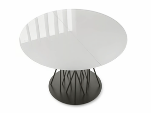 BAMBOO - Extending round glass table - Table by Sedit