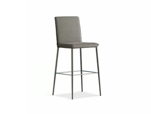 ELENA - High fabric stool with back - Stool by Sedit