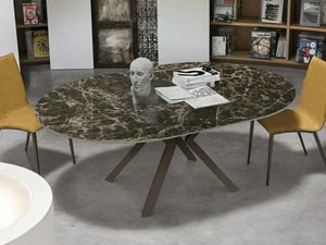 ZOE ROUND - Extending round ceramic table - Table by Sedit