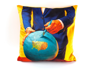 GLOBE - Square fabric cushion - Accessories by Seletti