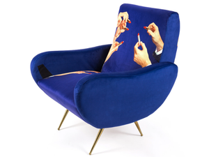 LIPSTICKS - Fabric armchair with armrests - Armchair by Seletti