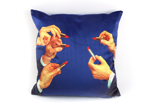 LIPSTICKS - Square fabric cushion - Accessories by Seletti