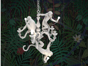 MONKEY CHANDELIER - LED resin chandelier - Ceiling lamp by Seletti